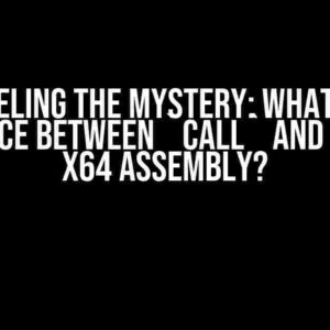 Unraveling the Mystery: What is the Difference Between `CALL` and `JMP` in x64 Assembly?